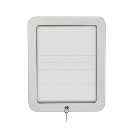 United Visual Products Sliding Door Indoor Enclosed Corkboard, 9 UV9030ACSH-SATIN-KEYLIME